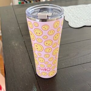 Swig Pink Smiley Face Tumbler